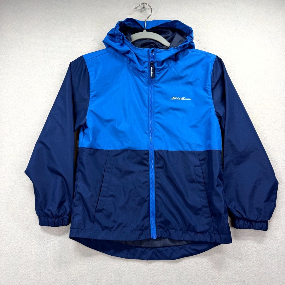 Eddie Bauer Lone Peak 3-in-1 Jacket Kids Small Blue Waterproof Hood Outer Shell‎